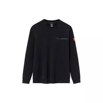 Мужская спортивная толстовка Anta Champion All-Weather Series с круглым вырезом, однотонная, черная 152410701-4 3XL