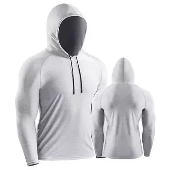 Мужская спортивная толстовка с длинным рукавом и шнурком, эластичная, свободная, впитывающая пот, быстросохнущая, мягкая, однотонная L красный