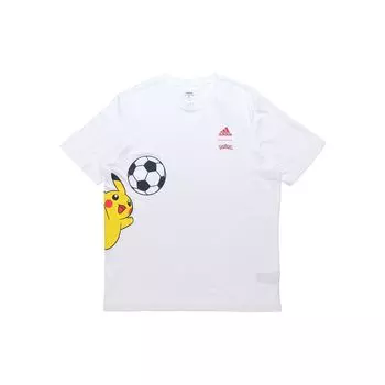 Мужская спортивная тренировочная футболка совместного бренда Adidas X Pokemon, белая GD5854 XL