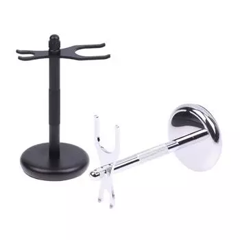 Мужская стальная подставка для безопасной бритвы с двойным лезвием, держатель для бритвы, аксессуар для бритвы чёрный