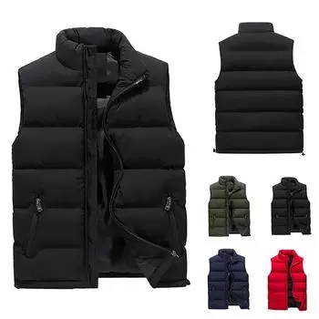 Мужская стеганая куртка с подкладкой, уличное пальто без рукавов, боди в стиле милитари Jkt S-4XL S чёрный