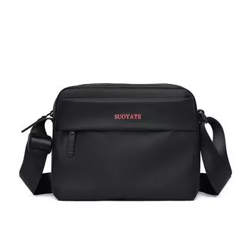 Мужская сумка, большая вместимость, сумка через плечо, спортивная сумка через плечо, многосекционная, маленькая сумка Horizontal Style чёрный