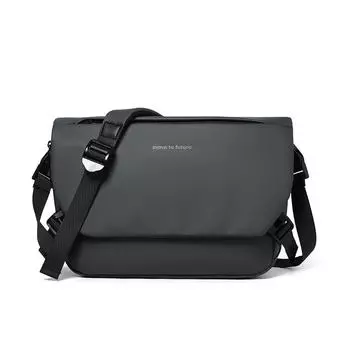 Мужская сумка большой вместимости для спорта на открытом воздухе на плече серый