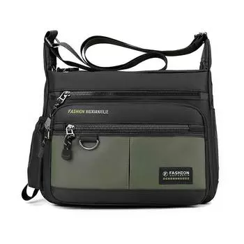 Мужская сумка большой вместимости, сумка на одно плечо, водонепроницаемый прочный рюкзак, деловая сумка с несколькими карманами, деловая повседневная мужская сумка через плечо чёрный