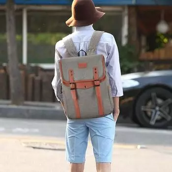 Мужская сумка, британский мужской холщовый рюкзак, большая вместительная сумка для отдыха на открытом воздухе, спортивная сумка, мужской рюкзак One Size