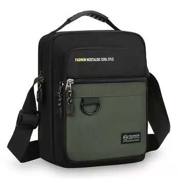 Мужская сумка через плечо 2024 года, новая повседневная мужская сумка, водонепроницаемая, многофункциональная сумка через плечо для активного отдыха зелёный
