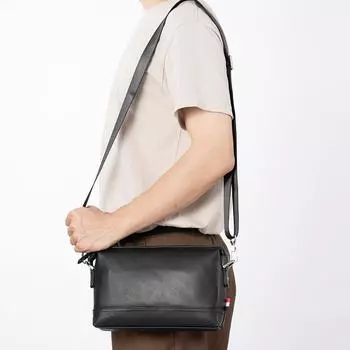 Мужская сумка через плечо, большая вместимость, мужская сумка, повседневная модная сумка через плечо, многофункциональная мужская поясная сумка чёрный