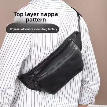 Мужская сумка через плечо для походов, модная мужская сумка из натуральной кожи с высококачественным ощущением, сумка через плечо из коровьей кожи