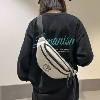 Мужская сумка через плечо для верховой езды, женская нагрудная сумка, студенческая спортивная поясная сумка белый