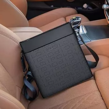 Мужская сумка через плечо и на плечо King Paul, вместительная, деловой и повседневный портфель чёрный