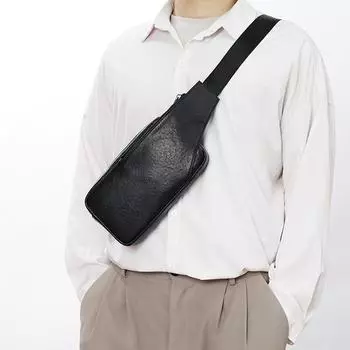 Мужская сумка через плечо из натуральной кожи. Повседневная модная сумка через плечо из натуральной кожи.