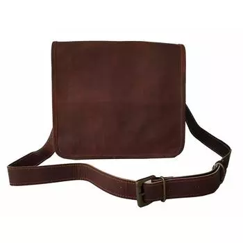 Мужская сумка через плечо из натуральной козьей кожи для ноутбука 15 дюймов 11 X 15 X 4 коричневый