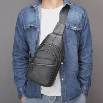 Мужская сумка через плечо Marant из натуральной кожи