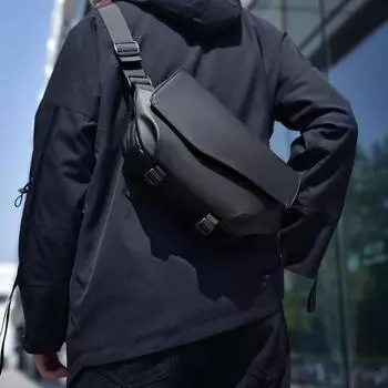 Мужская сумка через плечо, нагрудная сумка, сумки через плечо серый