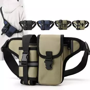 Мужская сумка через плечо, нагрудная сумка, тактическая уличная дорожная поясная сумка хаки