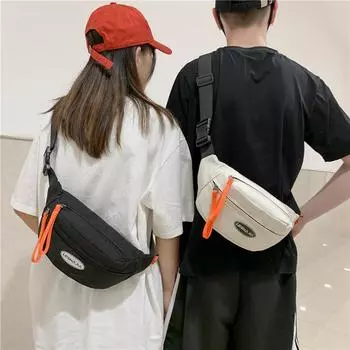 Мужская сумка через плечо National Tide;s Досуг Студенческая спортивная карманная парусиновая мужская марка Tide;нагрудная сумка M чёрный