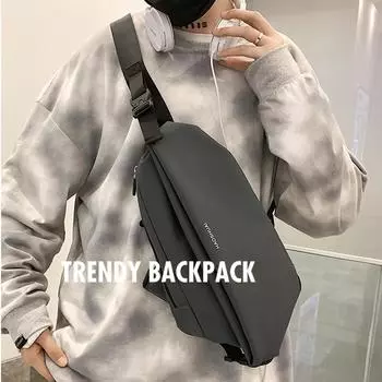 Мужская сумка через плечо, небольшой рюкзак, трендовая повседневная сумка через плечо, студенческая игровая сумка чёрный