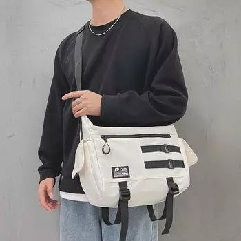 Мужская сумка через плечо, нейлоновая сумка через плечо, женская сумка чёрный