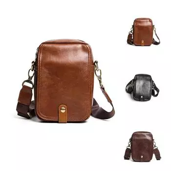 Мужская сумка через плечо, повседневная японская и корейская сумка-мессенджер, спортивная сумка для мобильного телефона One Size чёрный