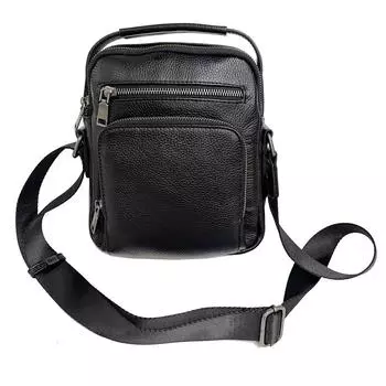 Мужская сумка через плечо, японская кожаная мужская сумка, черная сумка-мессенджер из коровьей кожи первого слоя, деловая повседневная мужская сумка чёрный