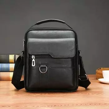 Мужская сумка через плечо с клапанами из ПУ, мужская прочная сумка-мессенджер с клапанами, дорожная сумка