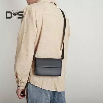 Мужская сумка через плечо с регулируемым плечевым ремнем, кошельком для смартфона, ключей, сумка-слинг с несколькими карманами, светоотражающие полосы для безопасности чёрный