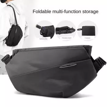 Мужская сумка через плечо, складная нагрудная сумка, мужская сумка через плечо для езды на мотоцикле, спортивная сумка чёрный