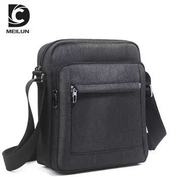 Мужская сумка через плечо, спортивная маленькая мужская сумка Tide, водонепроницаемая сумка-мессенджер из ткани Оксфорд, мужская мода чёрный