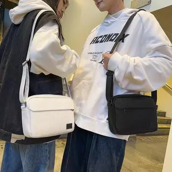 Мужская сумка через плечо, спортивная сумка через плечо, женская маленькая квадратная сумка для мобильного телефона чёрный