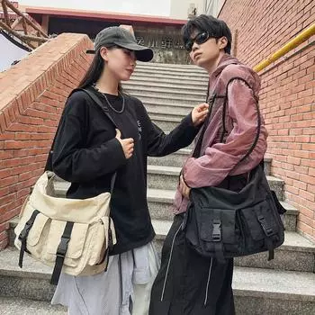 Мужская сумка через плечо, студенческая сумка-мессенджер, женская сумка через плечо серый