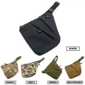Мужская сумка через плечо Сумка для хранения Водонепроницаемая левая и правая сумка через плечо Сумка на груди Сумка-мессенджер чёрный