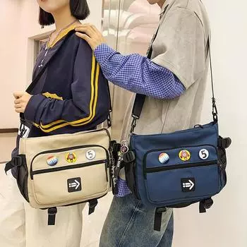 Мужская сумка через плечо, сумка для книг для школьников средней школы, женская сумка через плечо чёрный