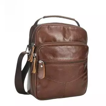 Мужская сумка через плечо, сумка-мессенджер, мужская сумка в корейском стиле, деловая повседневная сумка, вертикальная маленькая сумка 22cm*7cm*17cm коричневый