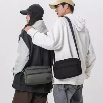 Мужская сумка через плечо, сумка-мессенджер, студенческая маленькая сумка серый