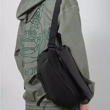 Мужская сумка через плечо, сумка на одно плечо, мотоциклетный рюкзак, спортивная велосипедная сумка через плечо чёрный