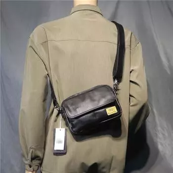 Мужская сумка через плечо ThreeBox Youth - модная японская сумка через плечо из полиуретана для студентов 19 inch темно-коричневого