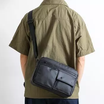 Мужская сумка через плечо в стиле карго, простая сумка через плечо, модная уличная сумка-мессенджер, водонепроницаемая квадратная сумка чёрный