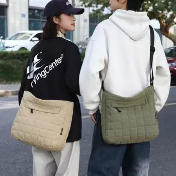 Мужская сумка через плечо, винтажная сумка через плечо большой емкости, женская сумка-мессенджер зелёный