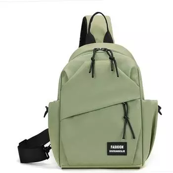 Мужская сумка через плечо Женская нагрудная сумка Большая вместимость Студенческая сумка через плечо зелёный