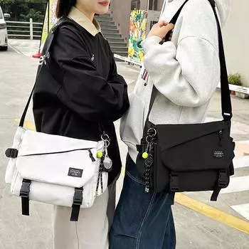 Мужская сумка через плечо, женская сумка через плечо большой емкости для поездок на работу, студенческая сумка через плечо для занятий чёрный