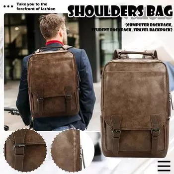 Мужская сумка для компьютера, модный рюкзак большой емкости, водонепроницаемый рюкзак для отдыха и путешествий, для школьников младших классов и школьников One Size