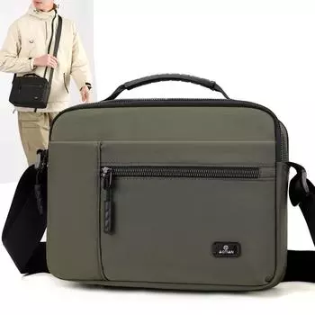 Мужская сумка для поездок на работу, сумка через плечо, сумка-мессенджер армия зеленый