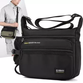 Мужская сумка Легкая Оксфордская сумка через плечо Деловая сумка через плечо зелёный