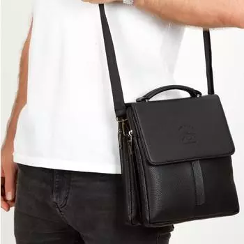 Мужская сумка-мессенджер через плечо из искусственной кожи Lederax Мягкая сумка-кошелек с несколькими карманами