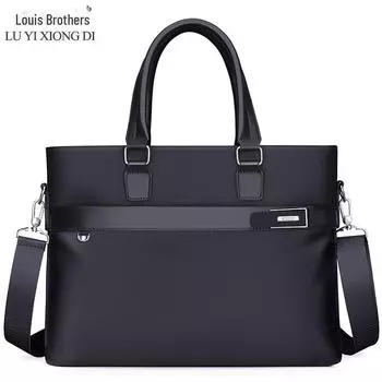 Мужская сумка-мессенджер для деловых поездок и работы, вместительная. One Size чёрный