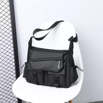 Мужская сумка-мессенджер для студентов, сумка через плечо для поездок на работу чёрный