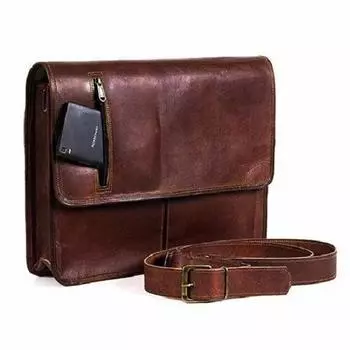 Мужская сумка-мессенджер из натуральной кожи в винтажном стиле для ноутбука, портфель ручной работы 12*16 Inch
