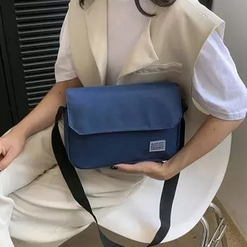 Мужская сумка-мессенджер, модная брендовая сумка через плечо, стиль инструмента, японская повседневная простая женская сумка, большая вместимость, персонализированная сумка почтальона, прилив чёрный