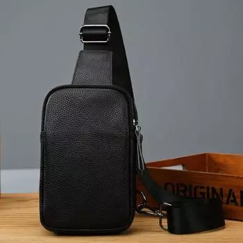 Мужская сумка-мессенджер, сумка через плечо, парусиновая сумка через плечо, сумка-портфель One Size чёрный