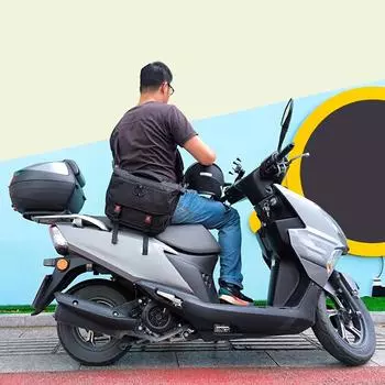 Мужская сумка-мессенджер, сумка для ноутбука 14 дюймов, водонепроницаемая сумка через плечо для путешествий на мотоцикле, чёрный